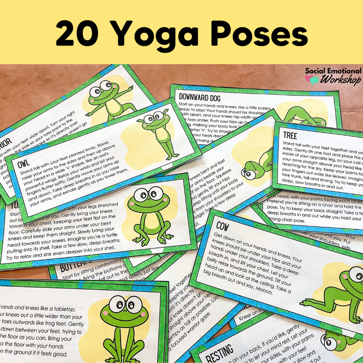 Yoga Pose Cards and Posters | Coping Skills & Calming Strategies Spring SEL