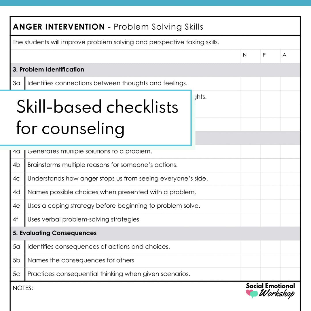 Anger Counseling Maps Social Emotional Workshop