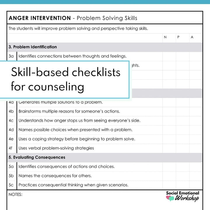 Anger Counseling Maps Social Emotional Workshop