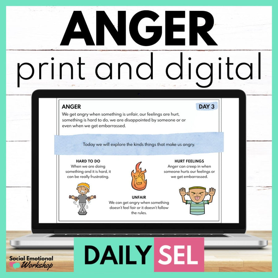 Anger Social Emotional Learning Activities - SEL for Distance Learning Media Social Emotional Workshop