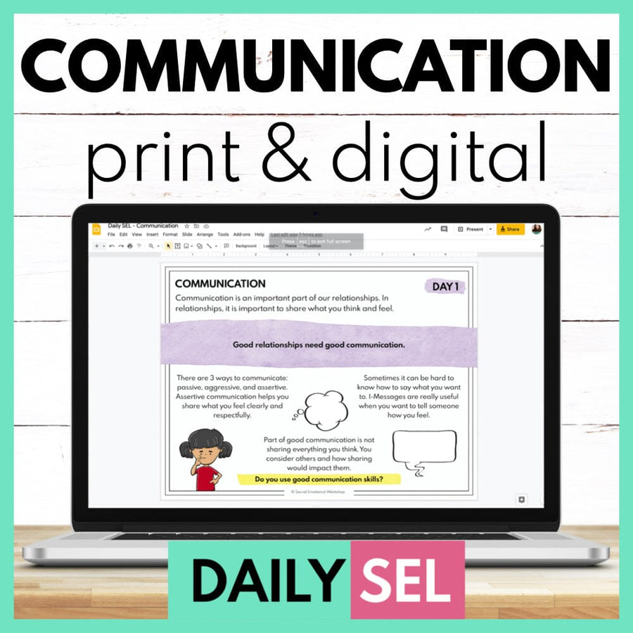 Assertive Communication Skills Lessons and Worksheets Media Social Emotional Workshop