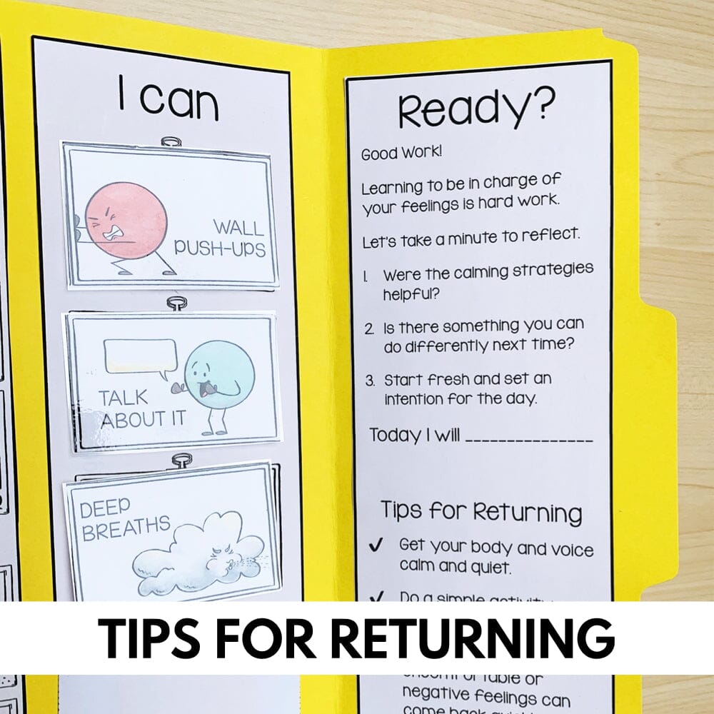 Calm Corner Interactive Lapbook for Individual Students Media Social Emotional Workshop