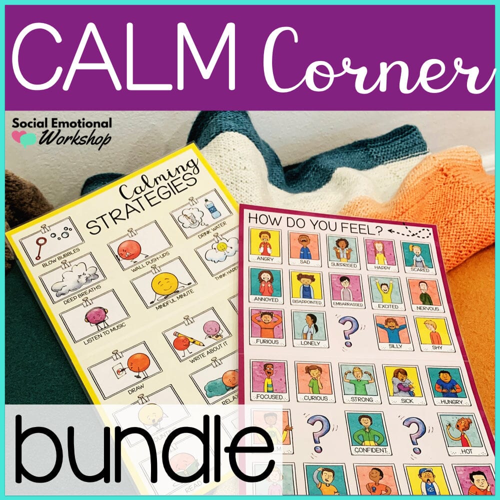 Calm Down Corner Bundle - Customizable Classroom Tools for Self Regulation Media Social Emotional Workshop