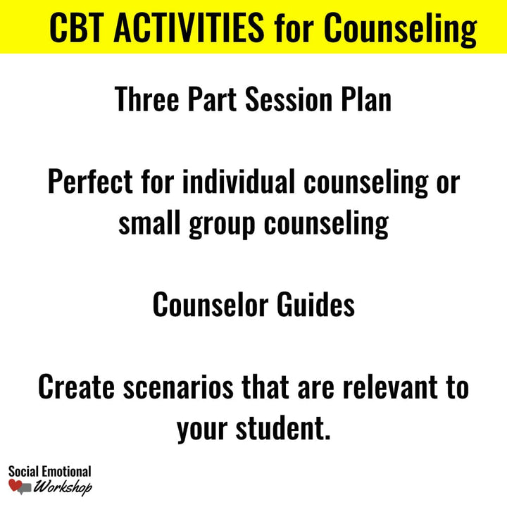 CBT Activities for Individual Counseling: Connecting Thoughts and Feelings Media Social Emotional Workshop