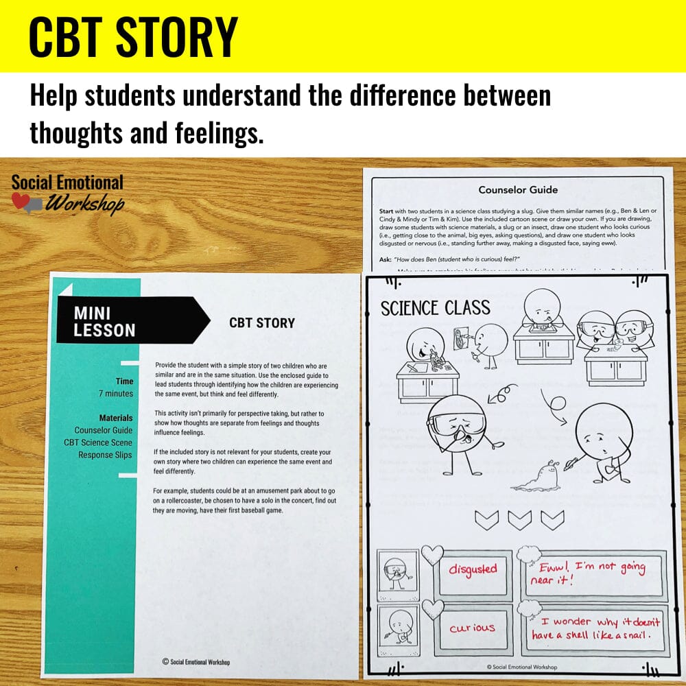 CBT Activities for Individual Counseling: Connecting Thoughts and Feelings Media Social Emotional Workshop