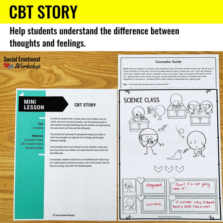 CBT Activities for Individual Counseling: Connecting Thoughts and Feelings Media Social Emotional Workshop