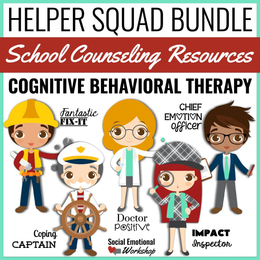 CBT Counseling Games & Activities Bundle Media Social Emotional Workshop