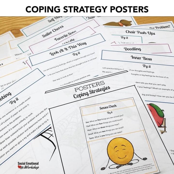 Coping Skills Activities and Workbook Media Social Emotional Workshop