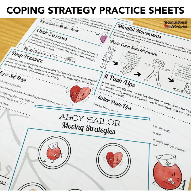 Coping Skills Activities and Workbook Media Social Emotional Workshop