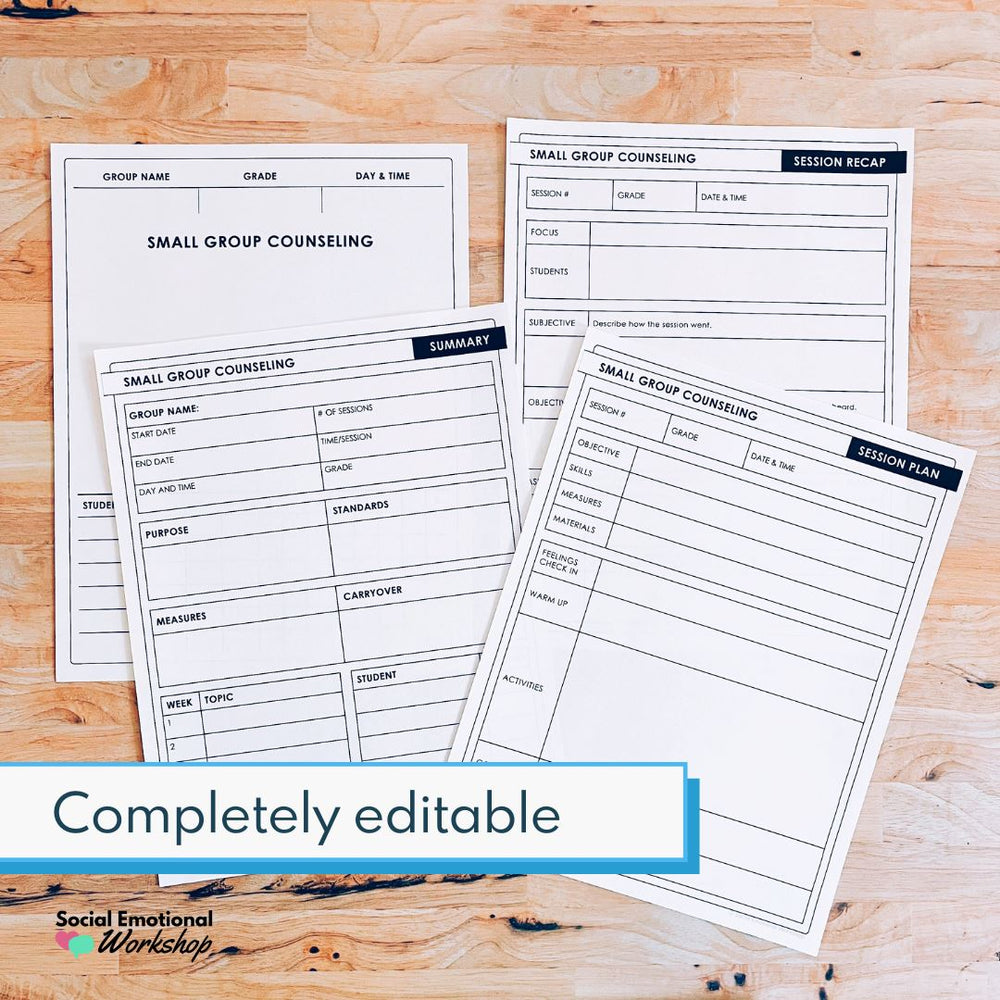 Counselor Forms: Counseling Plan Template, Permission Slips, Referral Forms Media Social Emotional Workshop