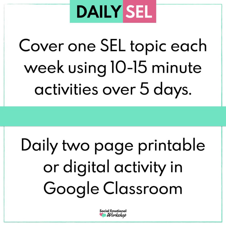 Daily SEL Activities for the Whole Year & Distance Learning Media Social Emotional Workshop