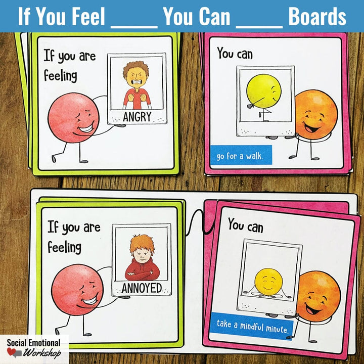 Feelings Check-In and Feelings Posters for Counseling and SEL Media Social Emotional Workshop