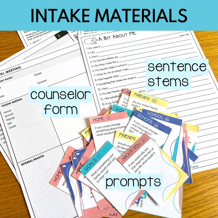 First Counseling Session Activities | Intake Form | Individual Counseling Social Emotional Workshop