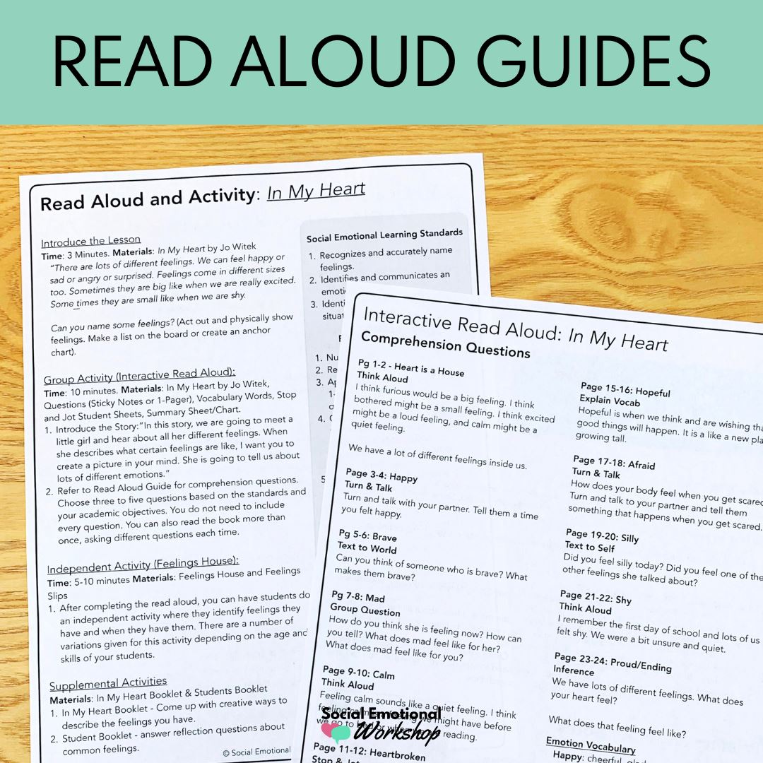 In My Heart Read Aloud with Feelings Activities Media Social Emotional Workshop
