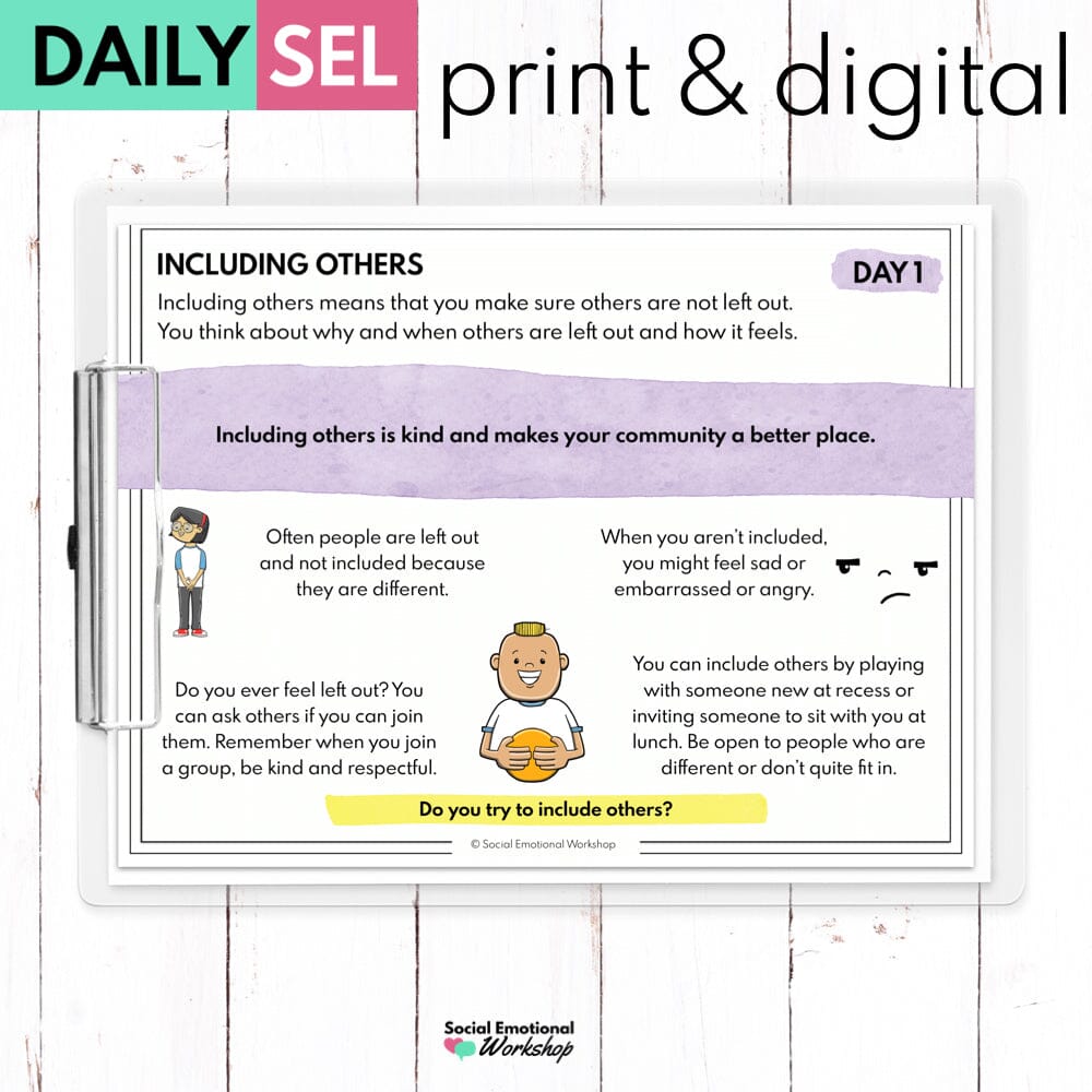 Including Others - SEL Activities for Distance Learning Media Social Emotional Workshop