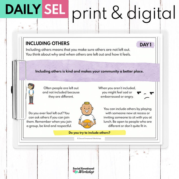 Including Others - SEL Activities for Distance Learning Media Social Emotional Workshop