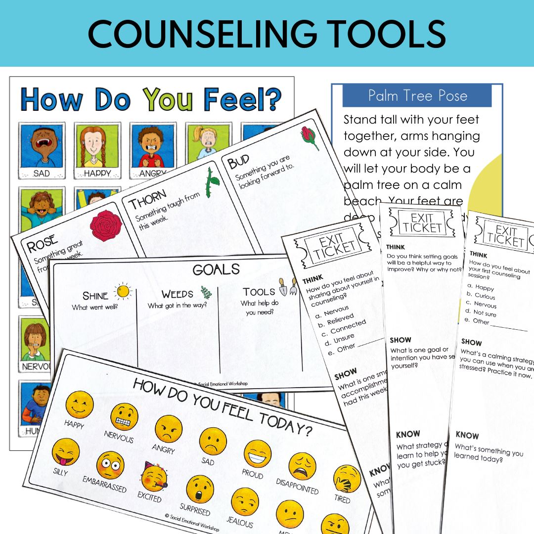 Individual Counseling Activities and Tools for Successful Sessions | Counseling Building Blocks Bundle Counseling Activities Social Emotional Workshop