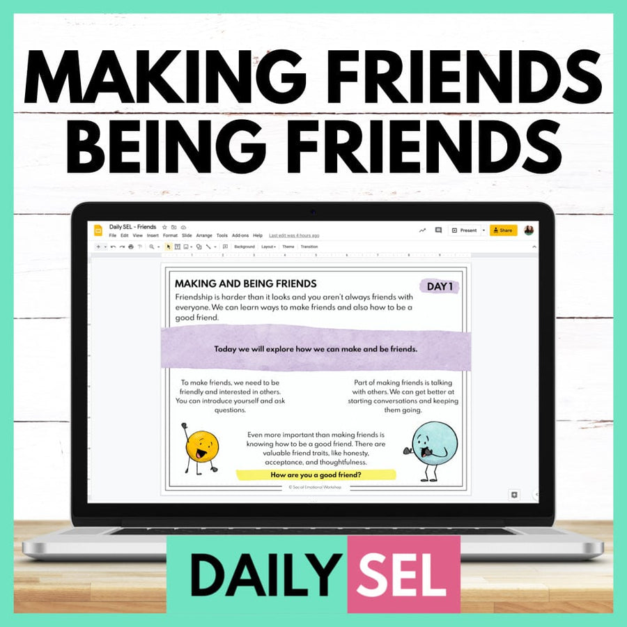 Making Friends and Being Friends - SEL Activities for Distance Learning Media Social Emotional Workshop