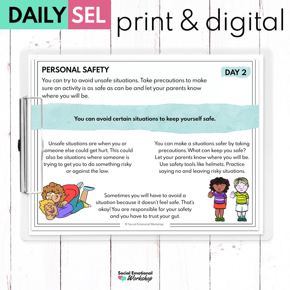 Personal Safety Social Emotional Learning Activities - SEL for Distance Learning Media Social Emotional Workshop