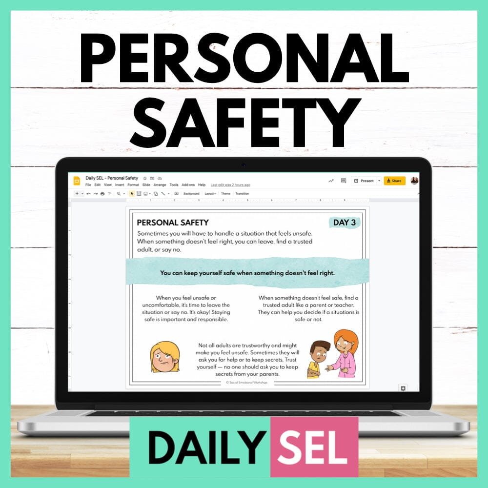 Personal Safety Social Emotional Learning Activities - SEL for Distance Learning Media Social Emotional Workshop