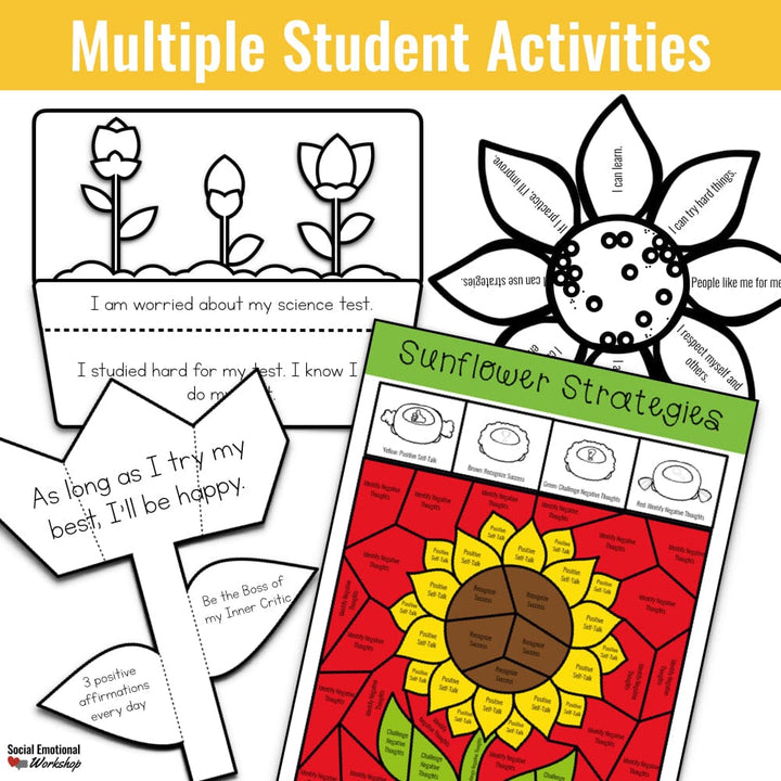 Positive Thinking Lesson and Activities for Group Counseling Media Social Emotional Workshop