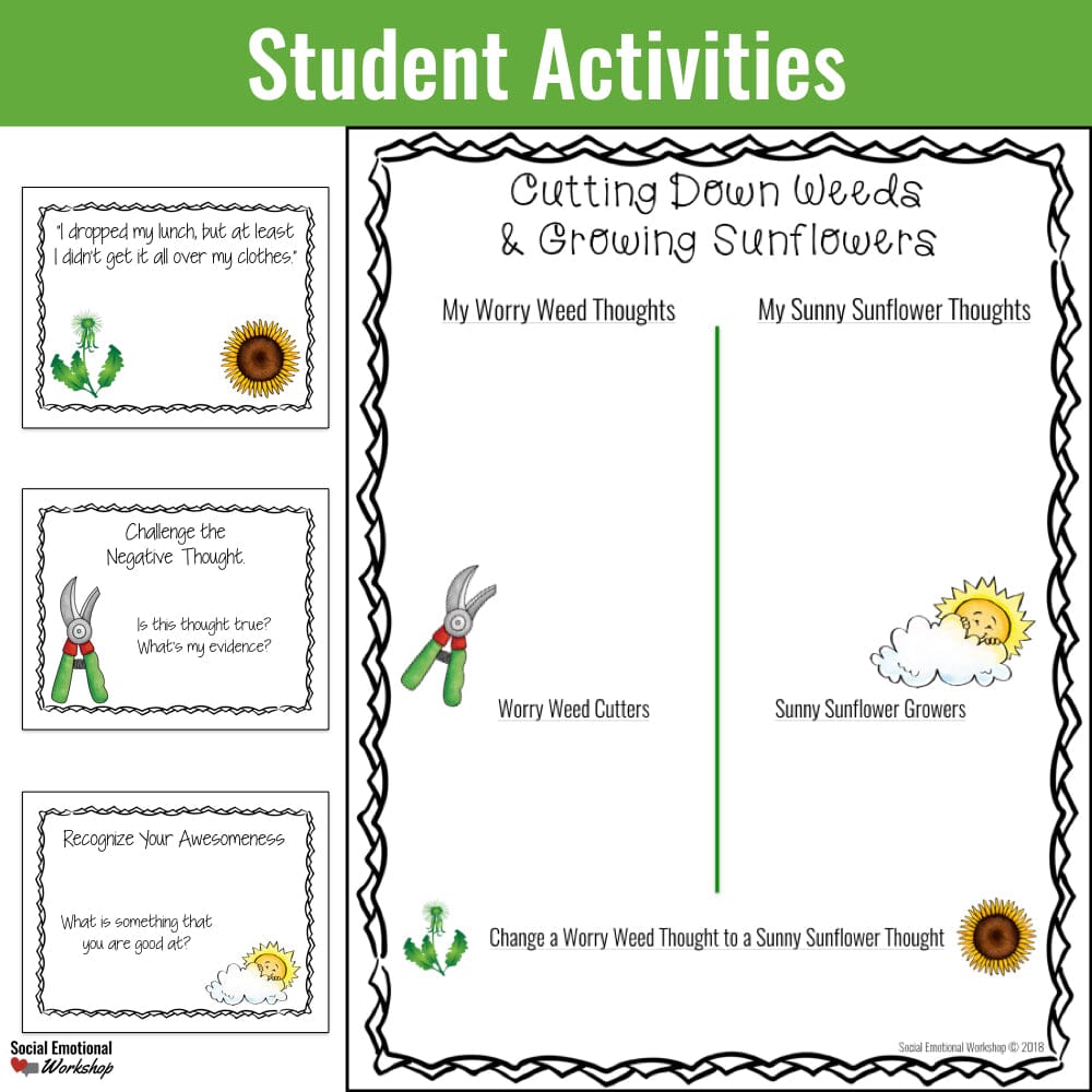 Positive Thinking Lesson and Activities for Group Counseling Media Social Emotional Workshop