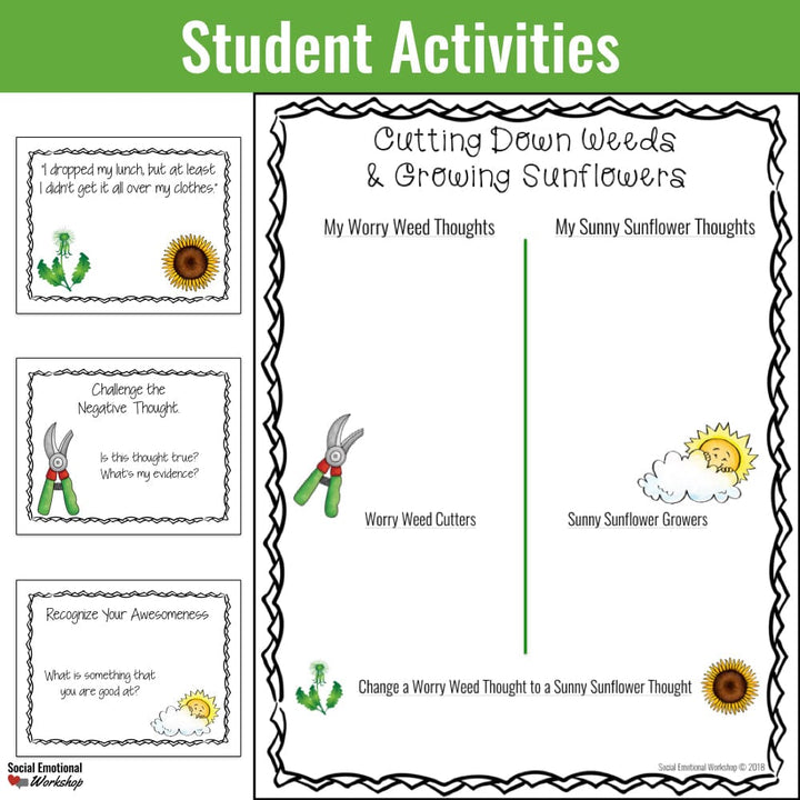 Positive Thinking Lesson and Activities for Group Counseling Media Social Emotional Workshop
