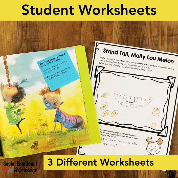 SEL Read Aloud Companion for Stand Tall, Molly Lou Melon Media Social Emotional Workshop