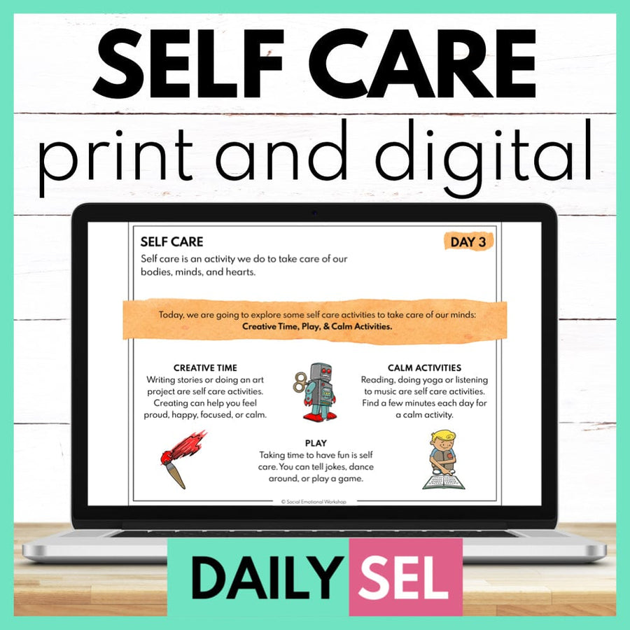 Self Care Social Emotional Learning Activities - SEL for Distance Learning Media Social Emotional Workshop
