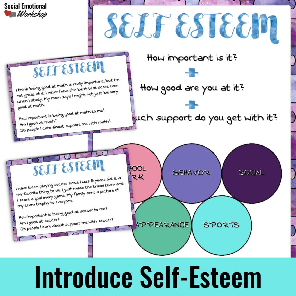 Self Esteem Lesson, Survey, and Activities Counseling Activities Social Emotional Workshop