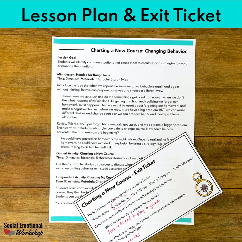 Small Group SEL Lesson: Learning to Change Your Behavior Media Social Emotional Workshop