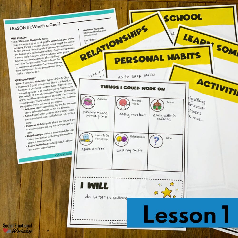 SMART Goals: Activities to Set Goals, Monitor, and Reflect Media Social Emotional Workshop