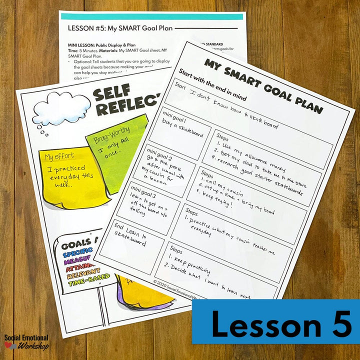 SMART Goals: Activities to Set Goals, Monitor, and Reflect Media Social Emotional Workshop