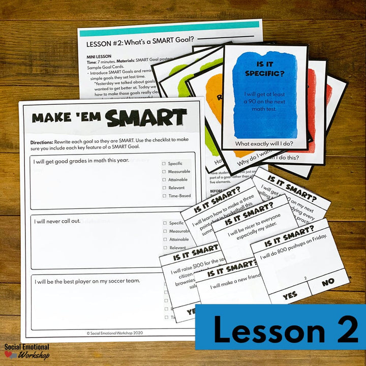 SMART Goals: Activities to Set Goals, Monitor, and Reflect Media Social Emotional Workshop