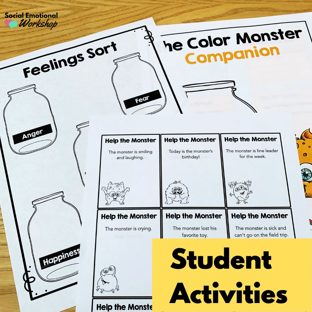 The Color Monster SEL Read Aloud Book Companion and Activities Media Social Emotional Workshop
