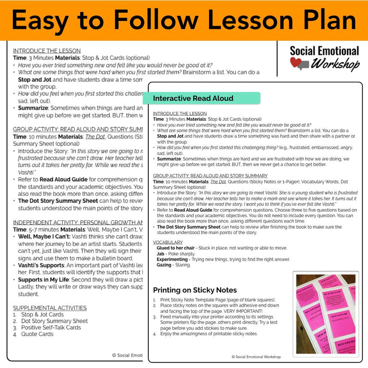 The Dot by Peter Reynolds Activities for Social Emotional Learning Read Aloud Media Social Emotional Workshop