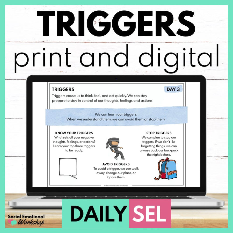 Triggers Social Emotional Learning Activities - SEL for Distance Learning Media Social Emotional Workshop