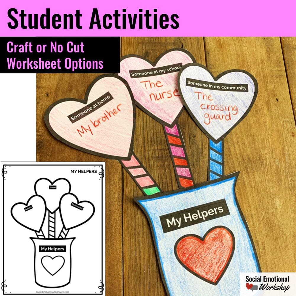 Valentine's Day Activity for Social Emotional Learning - People Who Help Us Media Social Emotional Workshop