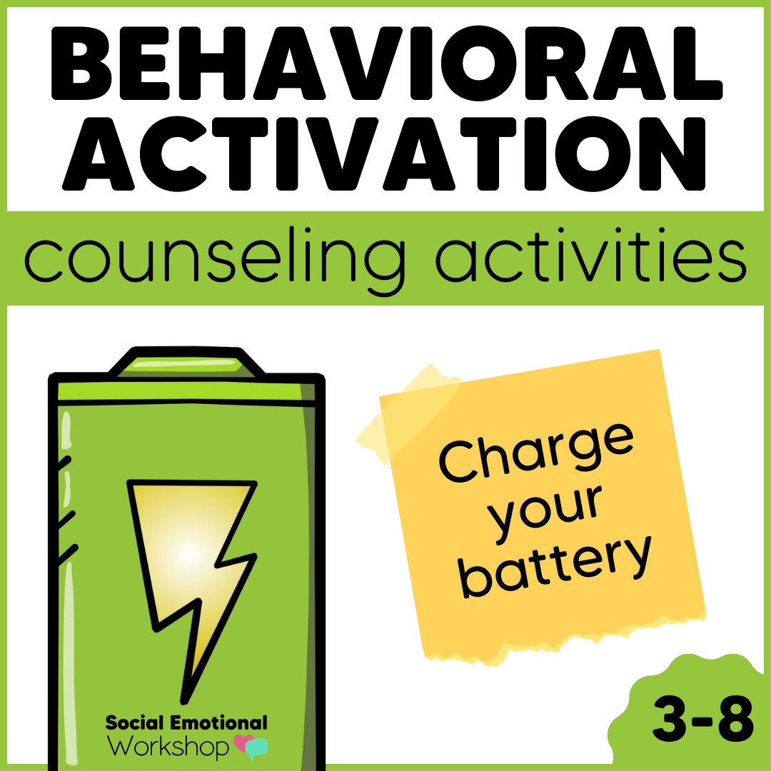 Behavioral Activation Counseling Activities | Anxiety Worksheets + Coping Skills | CBT Mood Tracker