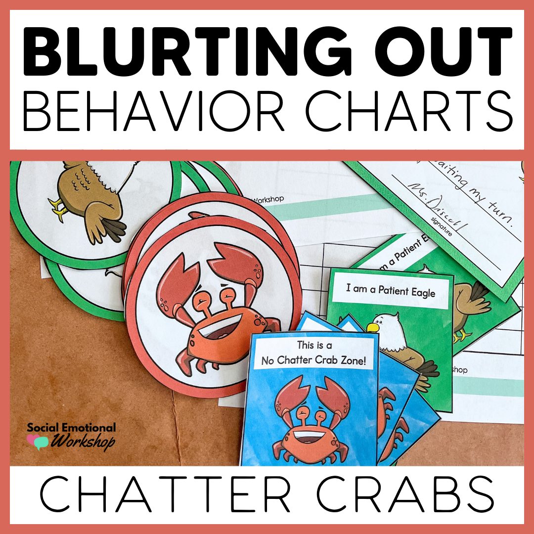 Behavior Charts for Blurting, Impulsivity, Interrupting & Call Outs - Editable