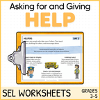 Asking for Help and Giving Help - SEL Worksheets Low Prep