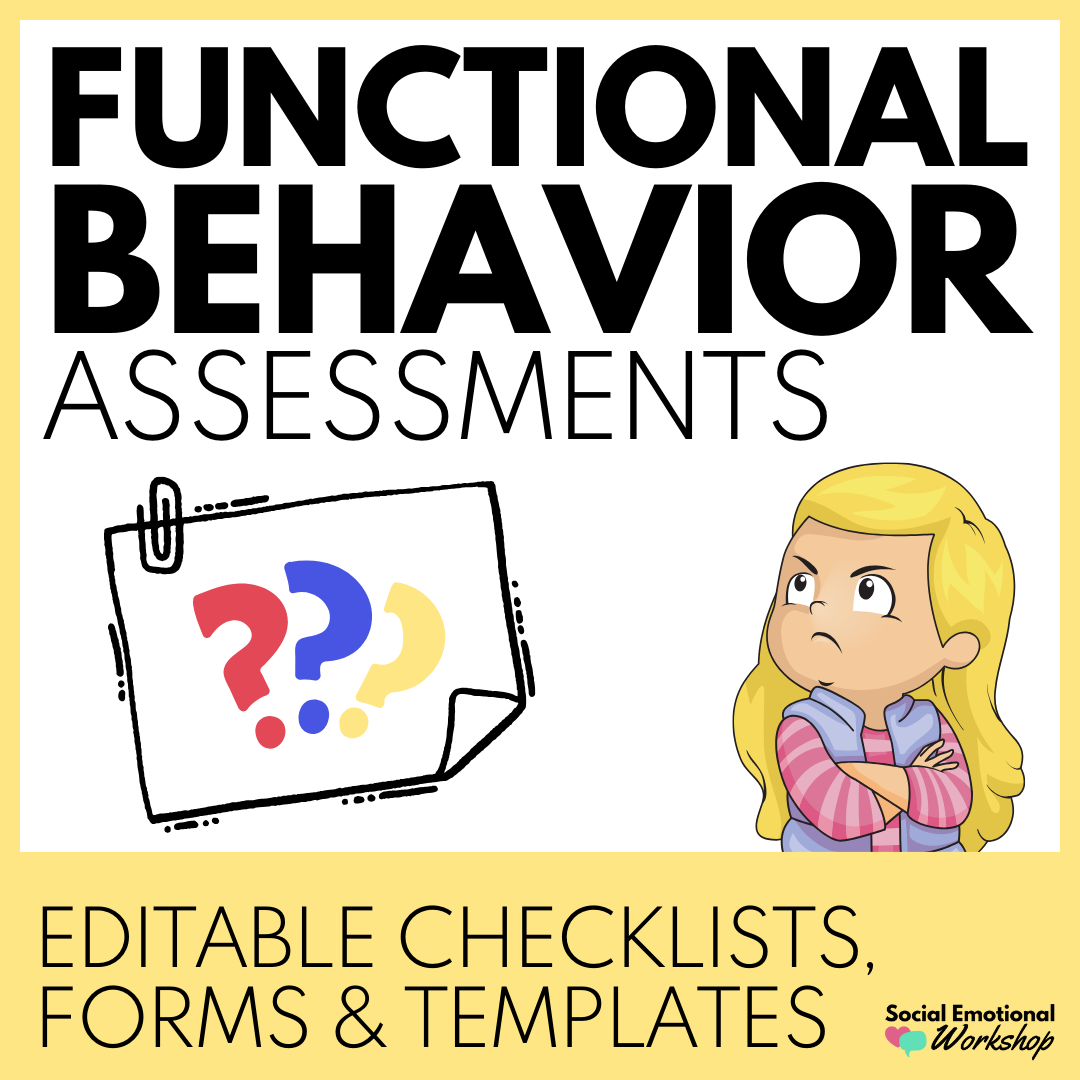 Functional Behavior Assessment (FBA) Bundle for Individual Behavior Pl ...