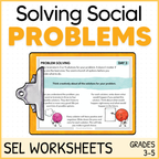 Problem Solving Scenarios - Social Skills & Conflict Resolution - SEL Worksheets