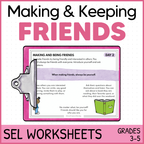 Making Friends Social Skills Activities - How to be a Good Friend - Friendship SEL Worksheets