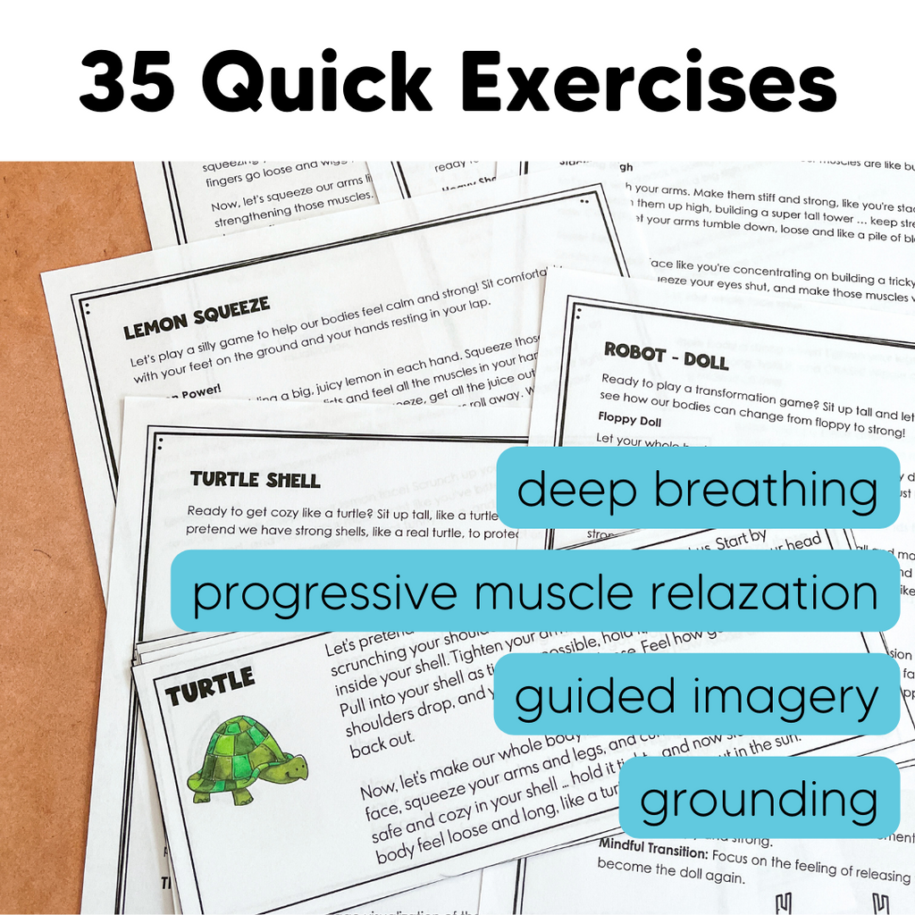 Mindfulness Activities - 35 Exercises - Calming Emotional Regulation Strategies