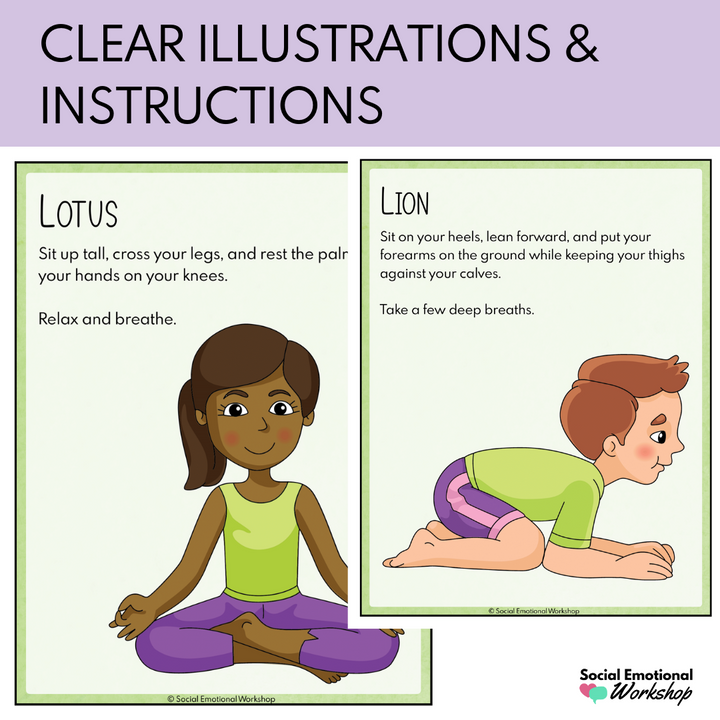 Printable Yoga Cards and Posters: Yoga Poses with Simple Sequences