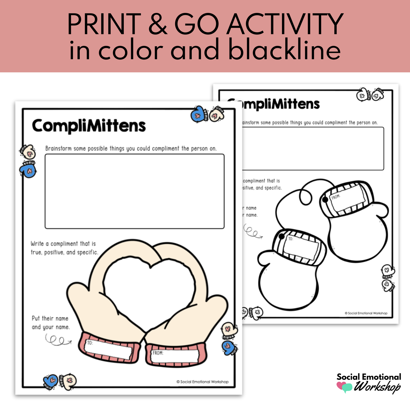 Compliments SEL Winter Activity | Winter Bulletin Board Door Display