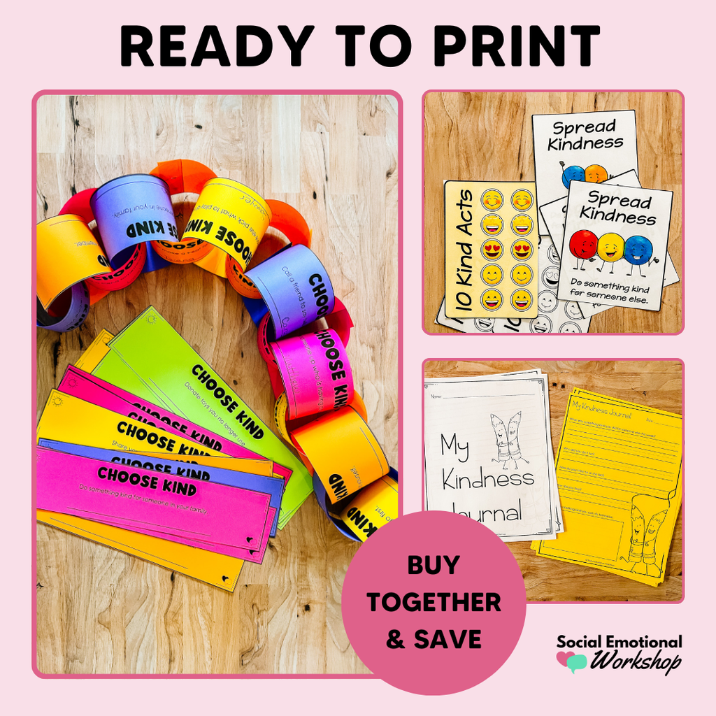 Kindness Activities + February SEL and Counseling Bundle