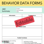 Functional Behavior Assessment (FBA) Bundle for Individual Behavior Plans