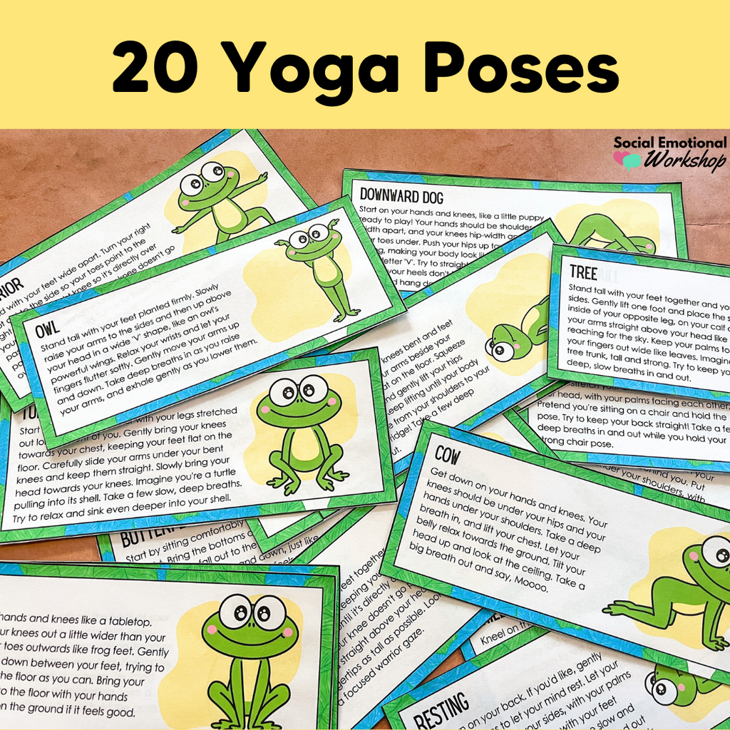 Yoga Pose Cards and Posters | Coping Skills & Calming Strategies Spring SEL